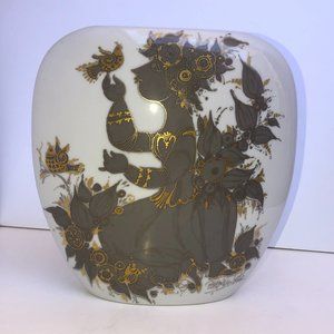 RARE mid-century Rosenthal Bjorn Wiinblad Vase Porcelain "Samuramat" Series